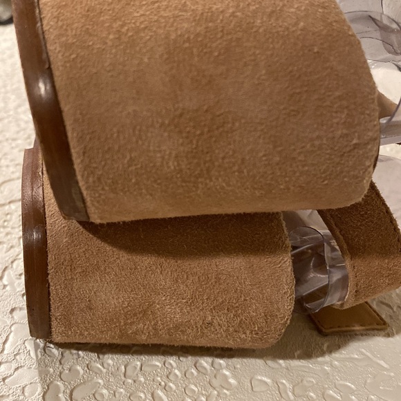 J Crew Marcie Tan Suede Criss Cross Wedge Sandals 8 Beautiful Shoes. - Picture 6 of 16